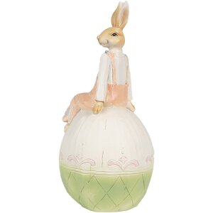 Clayre & Eef 6PR4030 Decorative Rabbit 13x11x24cm Brown Green