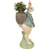 Clayre & Eef 6PR4031 Decorative Rabbit Brown Green 11x11x30 cm