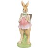 Clayre & Eef 6PR4032 Decorative Rabbit 11x11x31cm Brown Pink