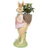 Clayre & Eef 6PR4032 Decorative Rabbit 11x11x31cm Brown Pink