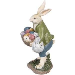 Clayre & Eef 6PR4035 Decorative Rabbit 18x16x32cm Beige Green