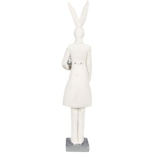 Clayre & Eef 6PR4036 Decorative Rabbit White 6x7x32 cm Polyresin