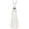 Clayre & Eef 6PR4039 Decorative Rabbit White Silver-coloured 10x9x30 cm