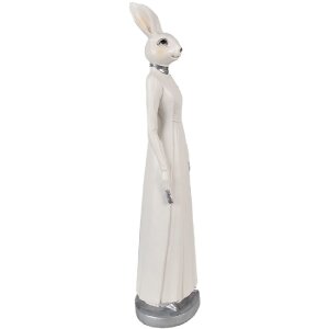 Clayre & Eef 6PR4041 Decorative Rabbit White 11x9x41 cm