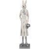 Clayre & Eef 6PR4046 Decorative Rabbit White 9x7x34 cm Polyresin