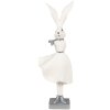 Clayre & Eef 6PR4048 Decorative Rabbit White Silver 13x11x37 cm