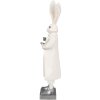 Clayre & Eef 6PR4049 Decorative Rabbit White Silver 14x12x47 cm