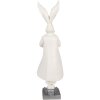 Clayre & Eef 6PR4049 Decorative Rabbit White Silver 14x12x47 cm