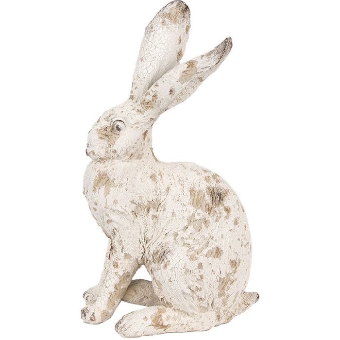 Clayre & Eef 6PR4053 Decorative Rabbit Beige Brown 13x8x22 cm