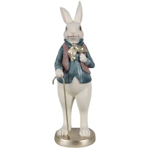 Clayre & Eef 6PR4055 Decorative Rabbit White Blue...