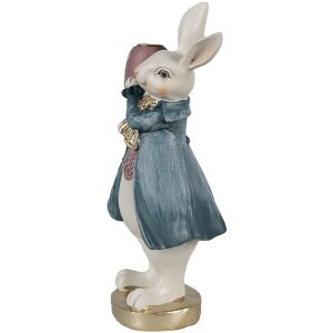 Clayre & Eef 6PR4057 Candle Holder Rabbit White Blue...