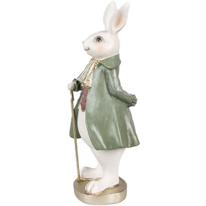 Clayre & Eef 6PR4058 Decorative Rabbit 12x9x26cm Beige Green