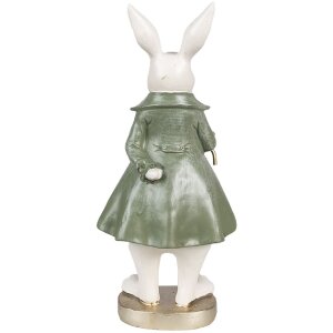 Clayre & Eef 6PR4058 Decorative Rabbit 12x9x26cm Beige Green