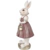 Clayre & Eef 6PR4059 Decorative Rabbit White Pink 12x10x27 cm