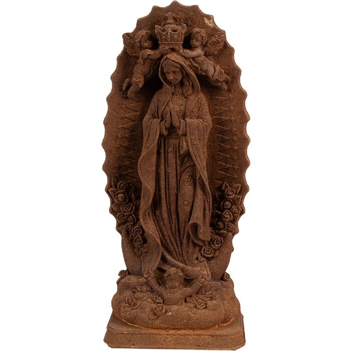 Clayre & Eef 6PR4060 Marian Image in Brown 13x9x31 cm Religious Decoration