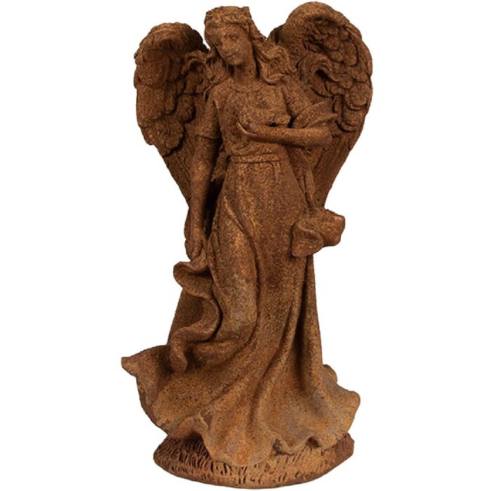 Clayre & Eef 6PR4063 Angel Decoration 12x10x23 cm Brown