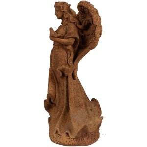 Clayre & Eef 6PR4063 Angel Decoration 12x10x23 cm Brown