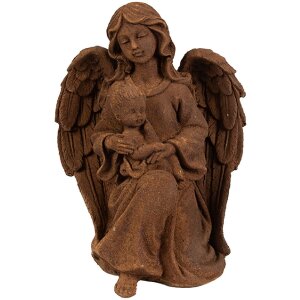 Clayre & Eef 6PR4064 Decoration Angel 13x11x18 cm Brown