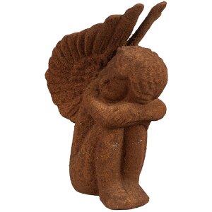 Clayre & Eef 6PR4065 Angel Decoration 11x7x15 cm Brown