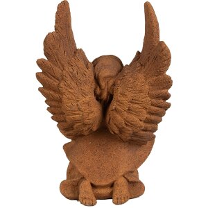 Clayre & Eef 6PR4066 Angel Decoration 13x8x19 cm Brown