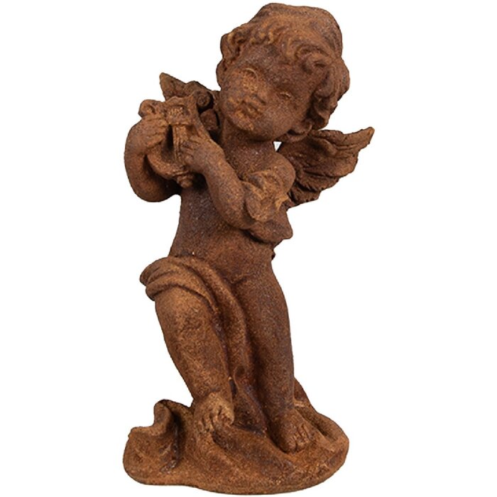 Clayre & Eef 6PR4067 Angel Decoration 6x6x14 cm Brown