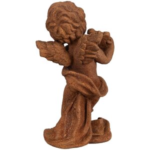 Clayre & Eef 6PR4067 Angel Decoration 6x6x14 cm Brown