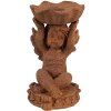 Clayre & Eef 6PR4069 Candle Holder Angel Brown 7x7x12 cm