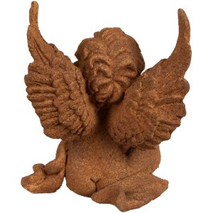 Clayre & Eef 6PR4070 Angel Decoration 9x8x12 cm Brown