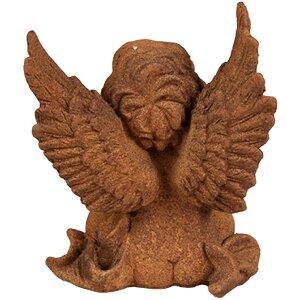 Clayre & Eef 6PR4072 Angel Decoration 9x8x11 cm Brown