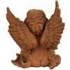 Clayre & Eef 6PR4072 Angel Decoration 9x8x11 cm Brown