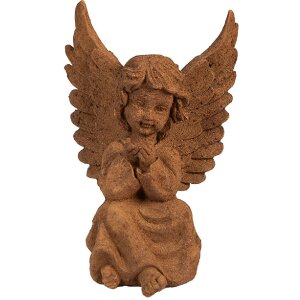 Clayre & Eef 6PR4074 Angel Decoration 11x9x15 cm Brown