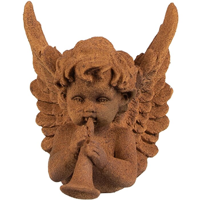 Clayre & Eef 6PR4077 Angel Decoration 11x11x12 cm Brown