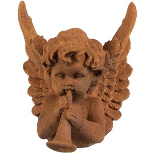 Clayre & Eef 6PR4077 Angel Decoration 11x11x12 cm Brown