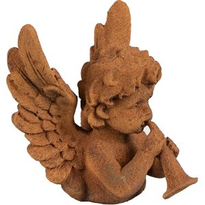 Clayre & Eef 6PR4077 Angel Decoration 11x11x12 cm Brown