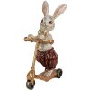 Clayre & Eef 6PR4082 Decorative Rabbit White Gold-coloured 15x9x25 cm