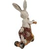 Clayre & Eef 6PR4082 Decorative Rabbit White Gold-coloured 15x9x25 cm