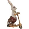 Clayre & Eef 6PR4082 Decorative Rabbit White Gold-coloured 15x9x25 cm