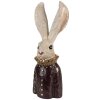 Clayre & Eef 6PR4089 Decorative Rabbit White Gold 16x14x42 cm