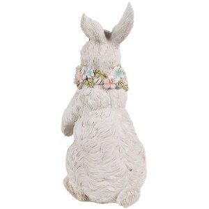 Clayre & Eef 6PR4092 Decorative Rabbit White 12x9x20 cm