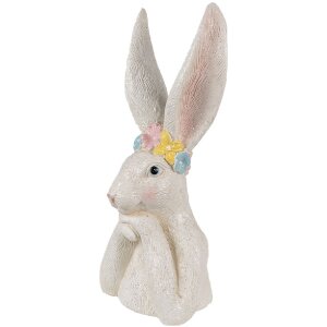 Clayre & Eef 6PR4093 Decorative Rabbit White 22x17x46...