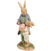 Clayre & Eef 6PR4094 Decoration Rabbit 9x9x21 cm Brown