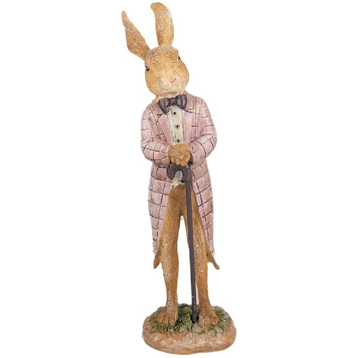 Clayre & Eef 6PR4097 Decorative Rabbit Brown 7x6x21 cm