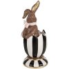 Clayre & Eef 6PR4100 Decorative Rabbit in an Egg Brown White Ø 8x19 cm