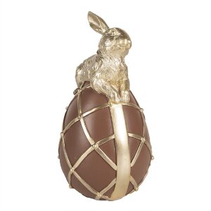 Clayre & Eef 6PR4101 Decorative Rabbit on Egg Brown...