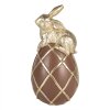 Clayre & Eef 6PR4101 Decorative Rabbit on Egg Brown Ø 10x20 cm