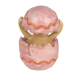 Clayre & Eef 6PR4107 Decoration Rabbit in an egg 6x6x8 cm Pink