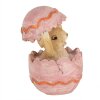 Clayre & Eef 6PR4107 Decoration Rabbit in an egg 6x6x8 cm Pink