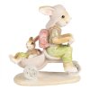 Clayre & Eef 6PR4108 Rabbit on Tricycle Decoration 11x6x12 cm Brown