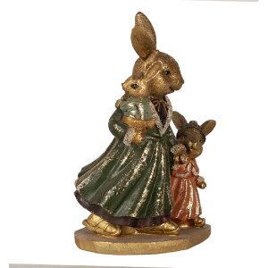 Clayre & Eef 6PR4113 Decorative Rabbit 13x10x19 cm Gold coloured