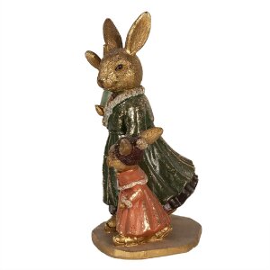 Clayre & Eef 6PR4113 Decorative Rabbit 13x10x19 cm Gold coloured